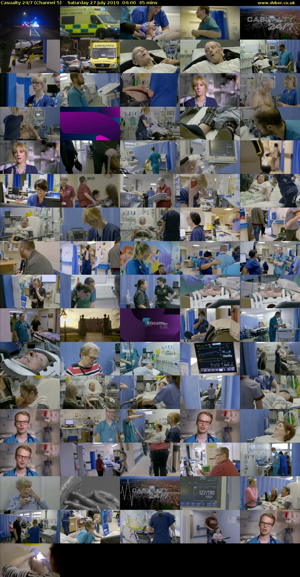Casualty 24/7 (Channel 5) Saturday 27 July 2019 04:00 - 04:45