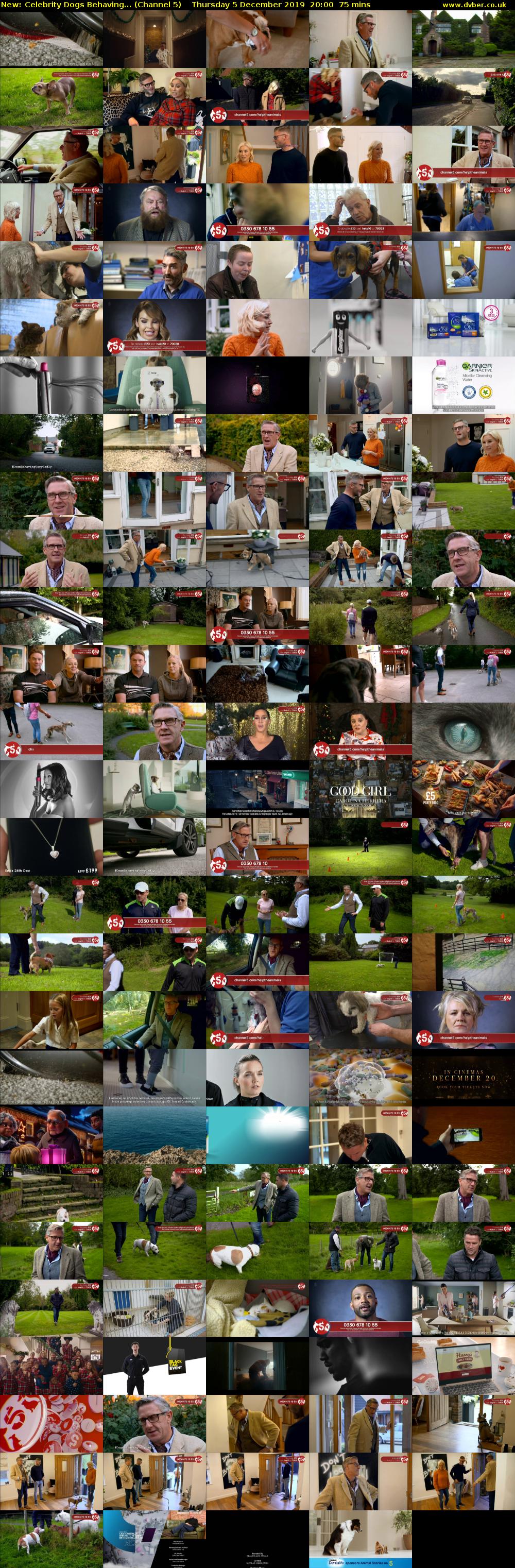 Celebrity Dogs Behaving... (Channel 5) Thursday 5 December 2019 20:00 - 21:15