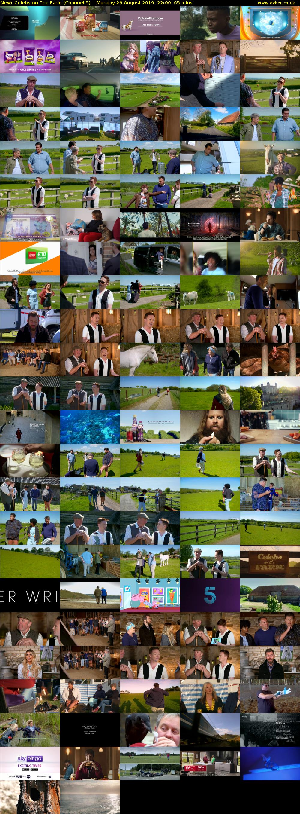 Celebs on The Farm (Channel 5) Monday 26 August 2019 22:00 - 23:05