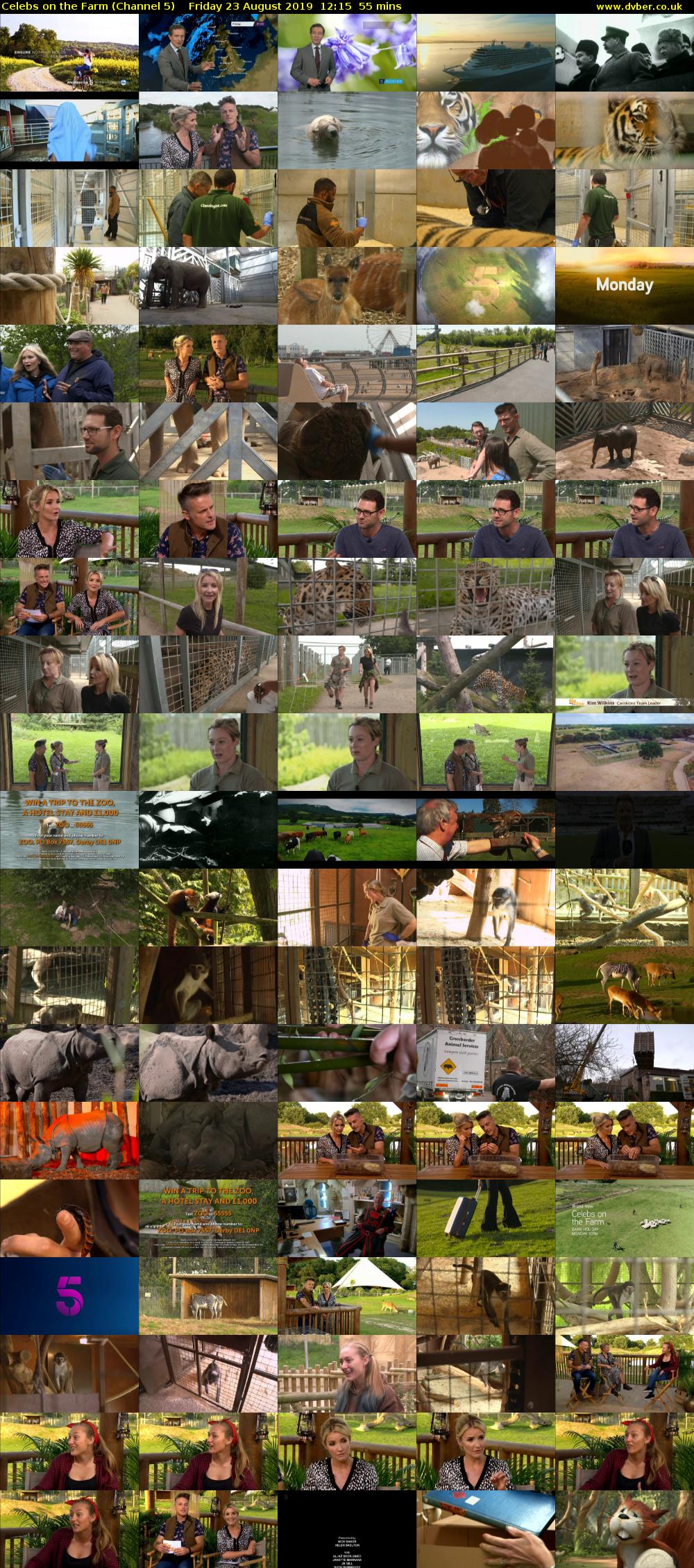 Celebs on the Farm (Channel 5) Friday 23 August 2019 12:15 - 13:10