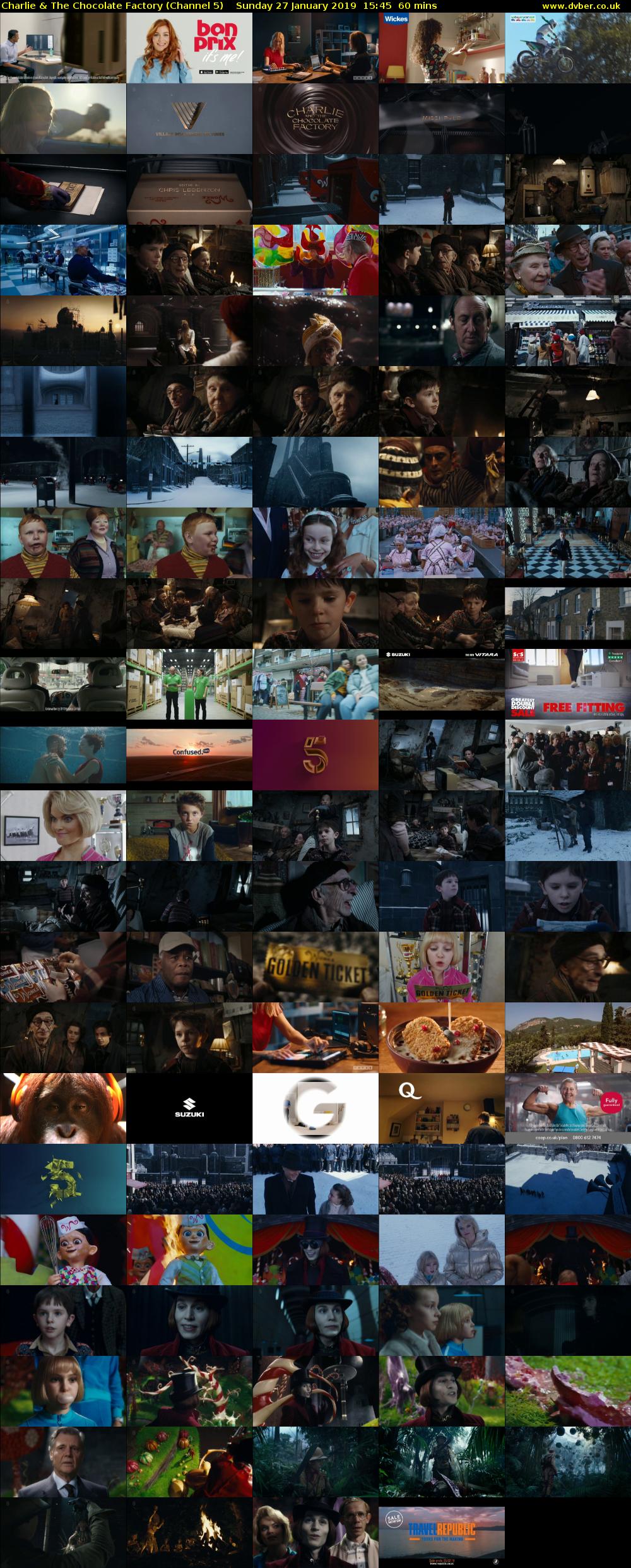 Charlie & The Chocolate Factory (Channel 5) Sunday 27 January 2019 15:45 - 16:45