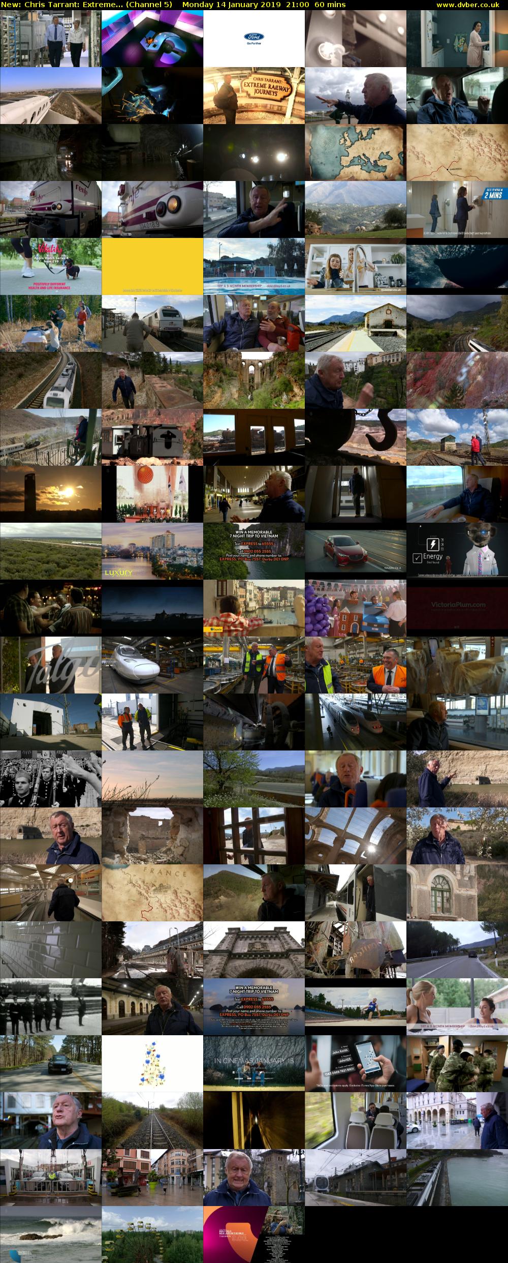 Chris Tarrant: Extreme... (Channel 5) Monday 14 January 2019 21:00 - 22:00