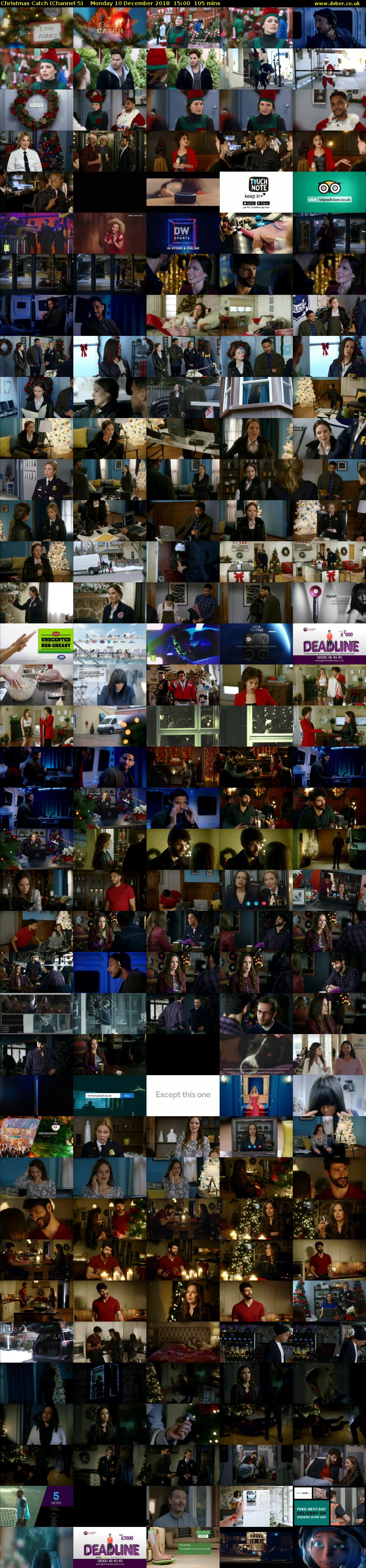 Christmas Catch (Channel 5) Monday 10 December 2018 15:00 - 16:45