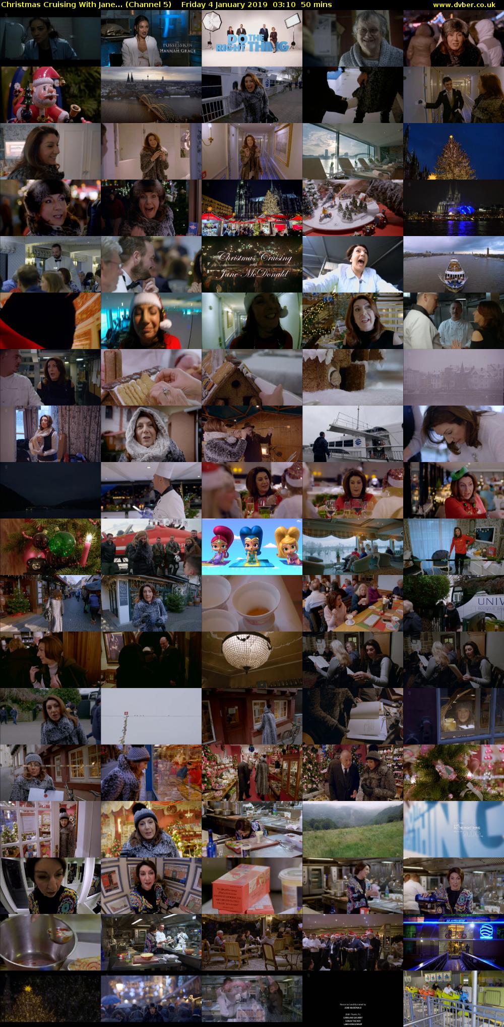 Christmas Cruising With Jane... (Channel 5) Friday 4 January 2019 03:10 - 04:00