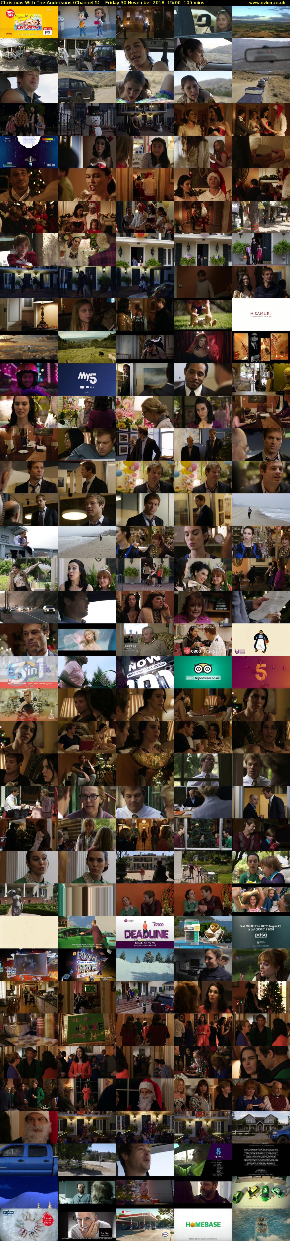 Christmas With The Andersons (Channel 5) Friday 30 November 2018 15:00 - 16:45