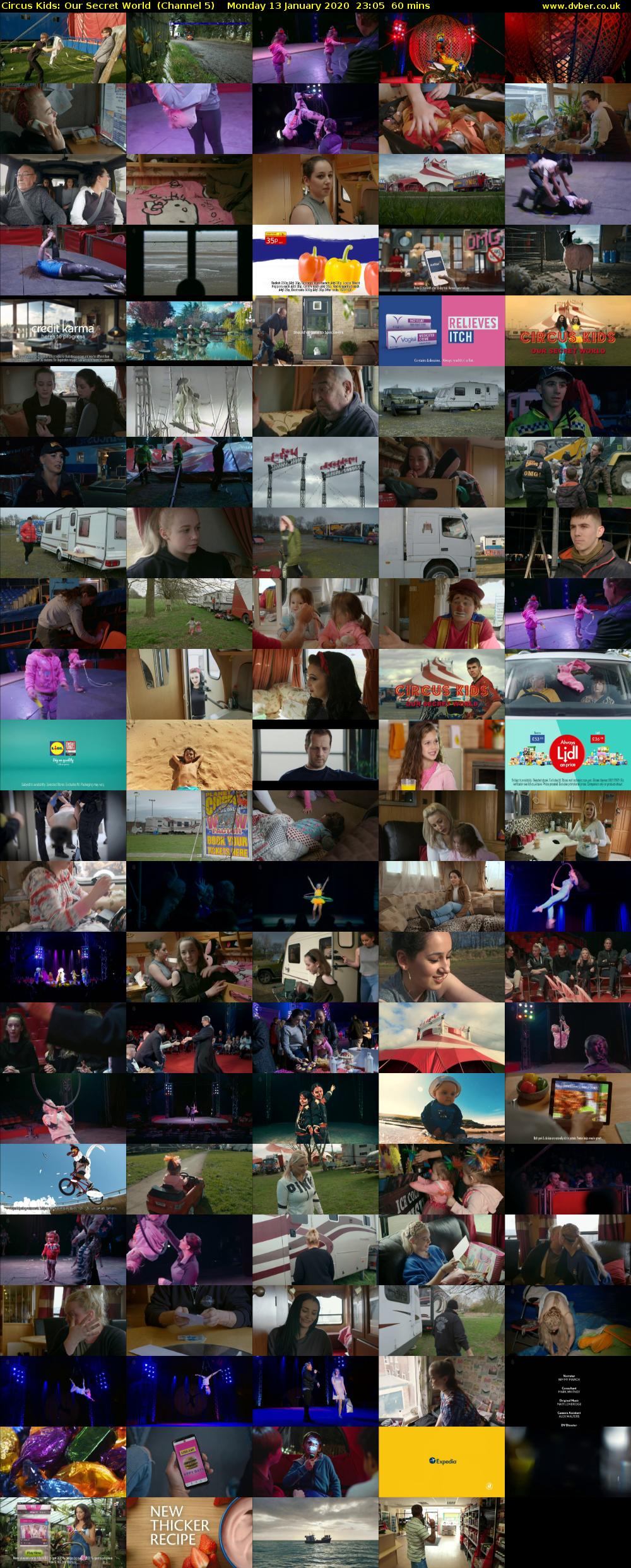 Circus Kids: Our Secret World  (Channel 5) Monday 13 January 2020 23:05 - 00:05