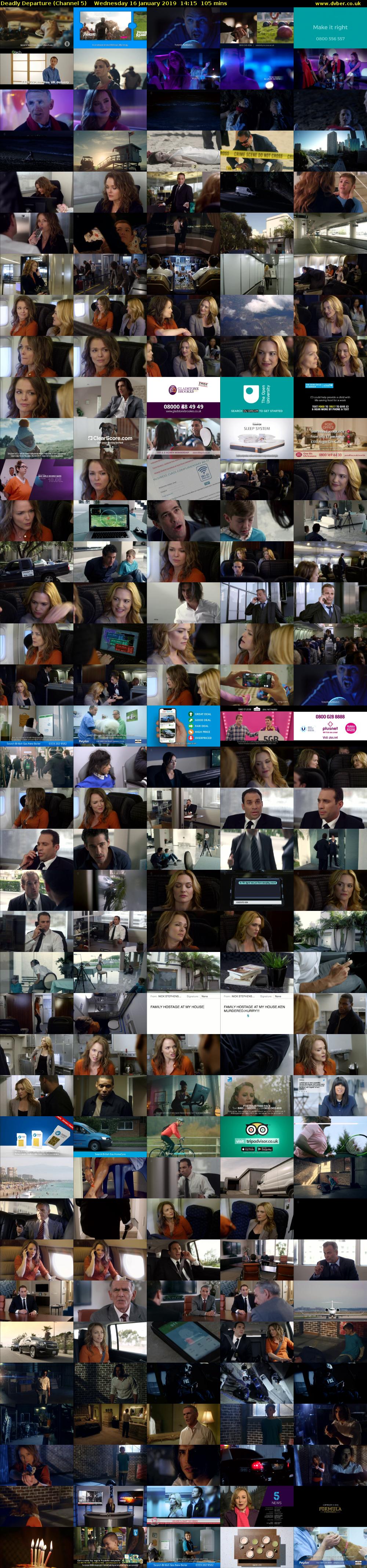 Deadly Departure (Channel 5) Wednesday 16 January 2019 14:15 - 16:00