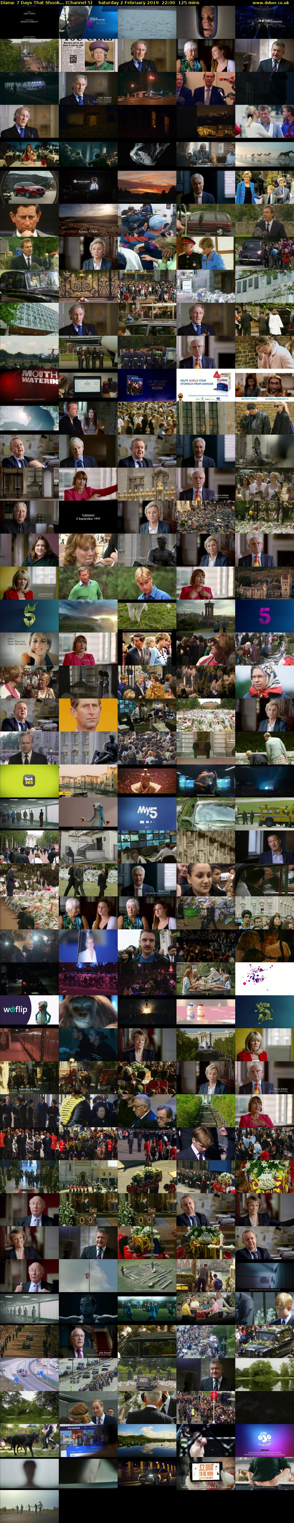 Diana: 7 Days That Shook... (Channel 5) Saturday 2 February 2019 22:00 - 00:05