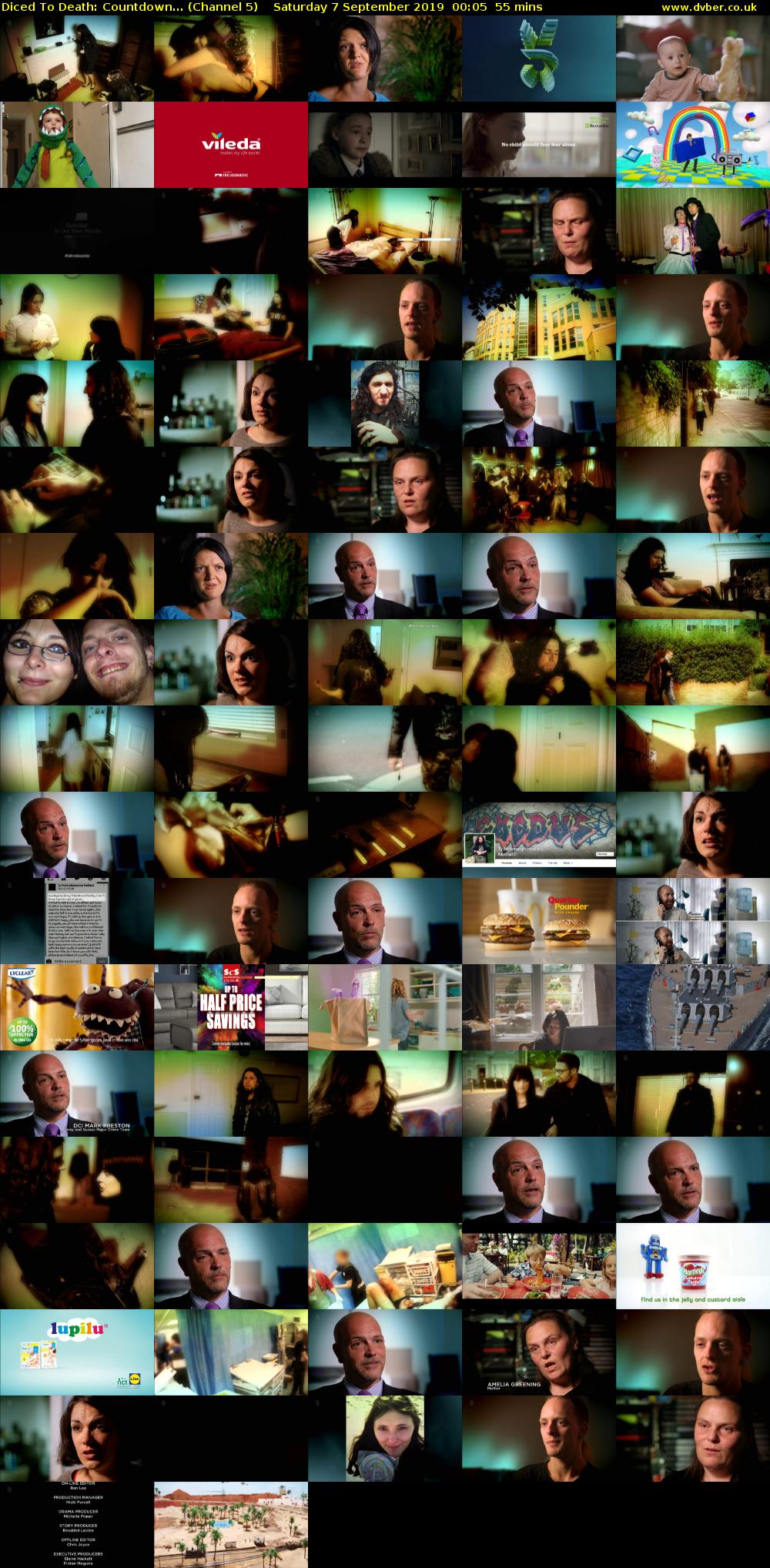 Diced To Death: Countdown... (Channel 5) Saturday 7 September 2019 00:05 - 01:00