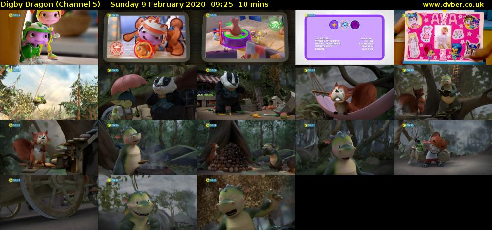 Digby Dragon (Channel 5) Sunday 9 February 2020 09:25 - 09:35
