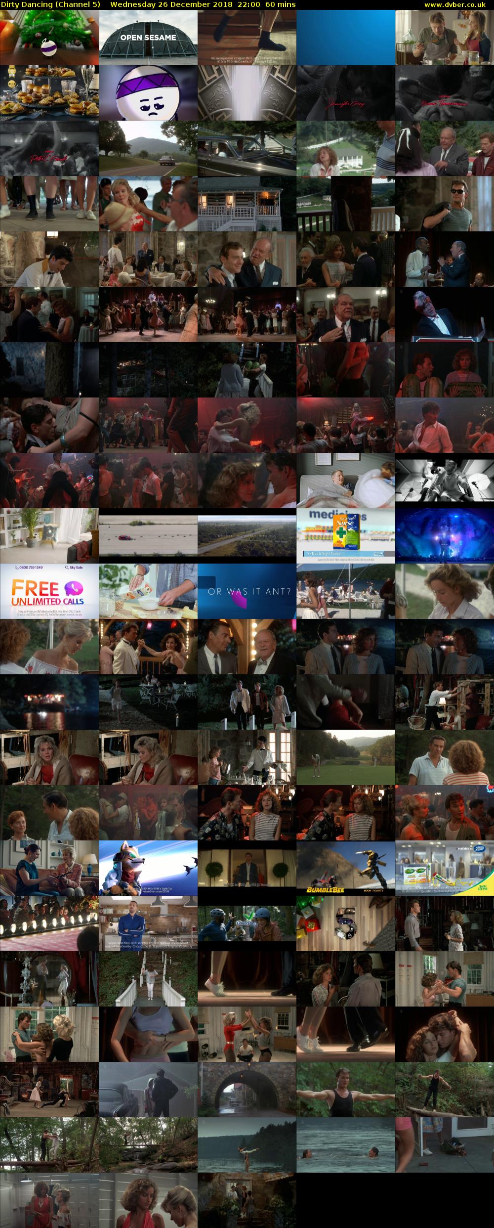 Dirty Dancing (Channel 5) Wednesday 26 December 2018 22:00 - 23:00