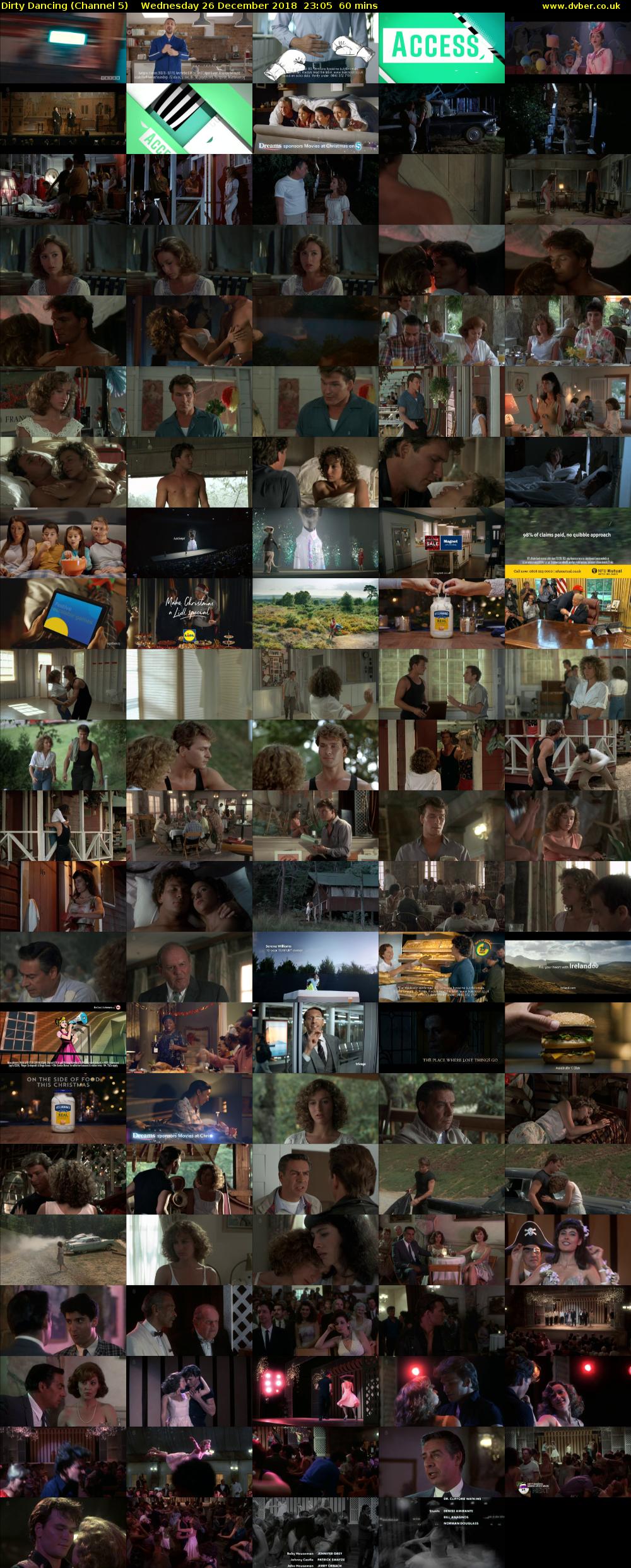 Dirty Dancing (Channel 5) Wednesday 26 December 2018 23:05 - 00:05