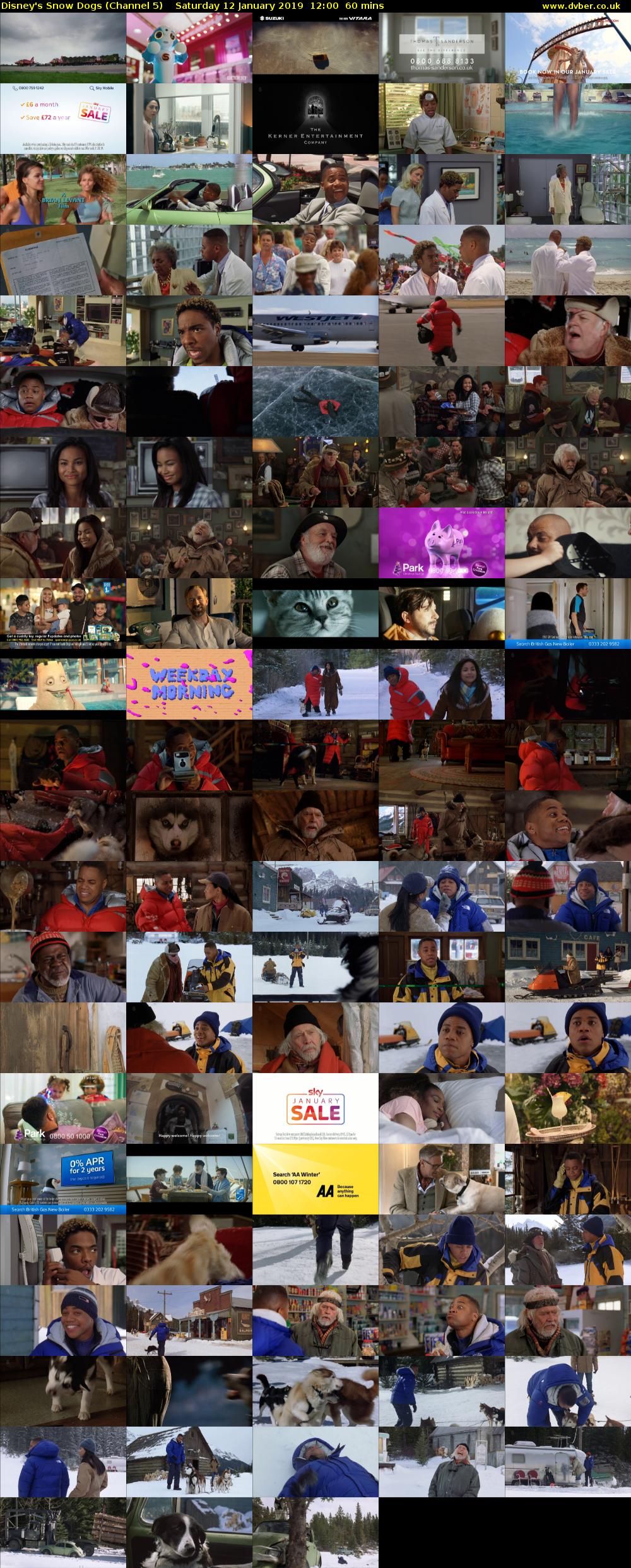 Disney's Snow Dogs (Channel 5) Saturday 12 January 2019 12:00 - 13:00