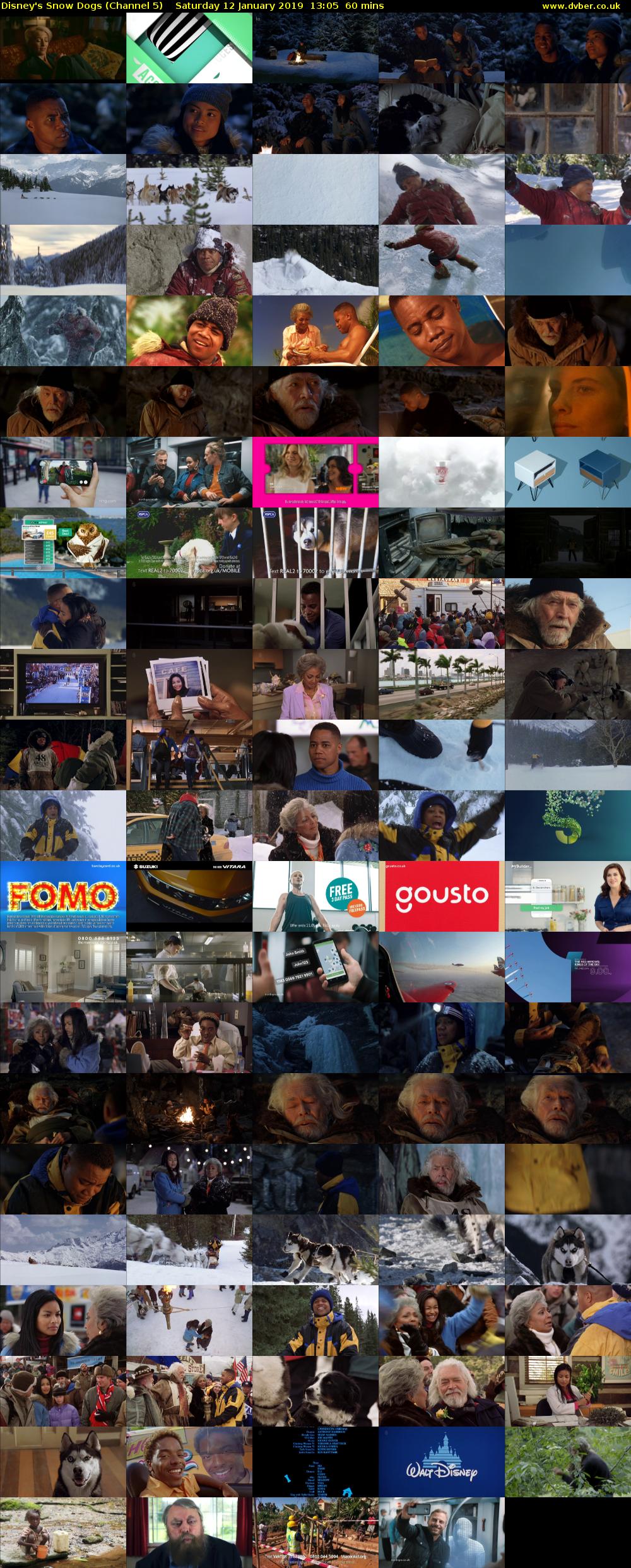 Disney's Snow Dogs (Channel 5) Saturday 12 January 2019 13:05 - 14:05