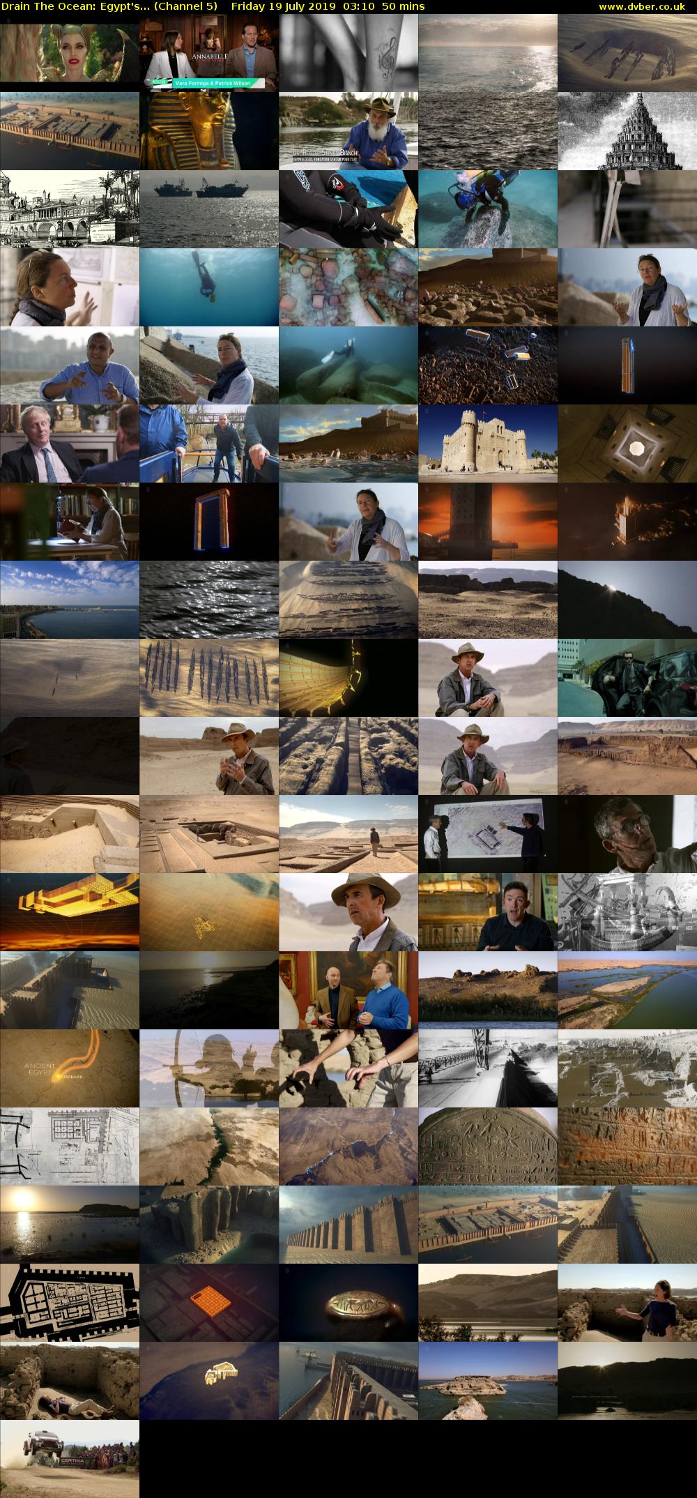 Drain The Ocean: Egypt's... (Channel 5) Friday 19 July 2019 03:10 - 04:00