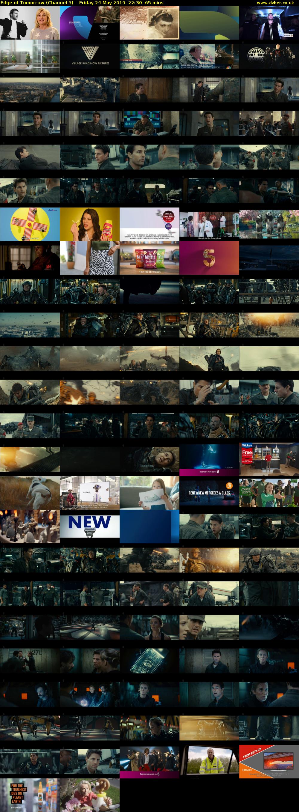 Edge of Tomorrow (Channel 5) Friday 24 May 2019 22:30 - 23:35