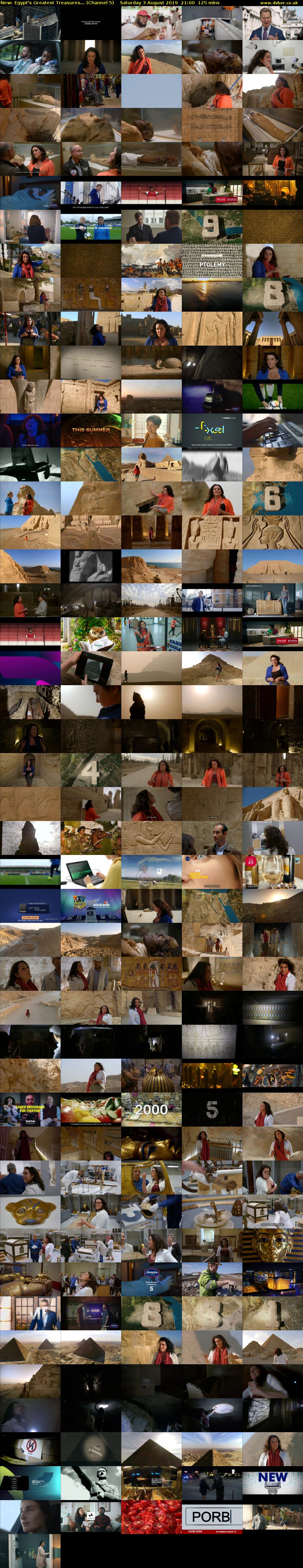Egypt's Greatest Treasures... (Channel 5) Saturday 3 August 2019 21:00 - 23:05