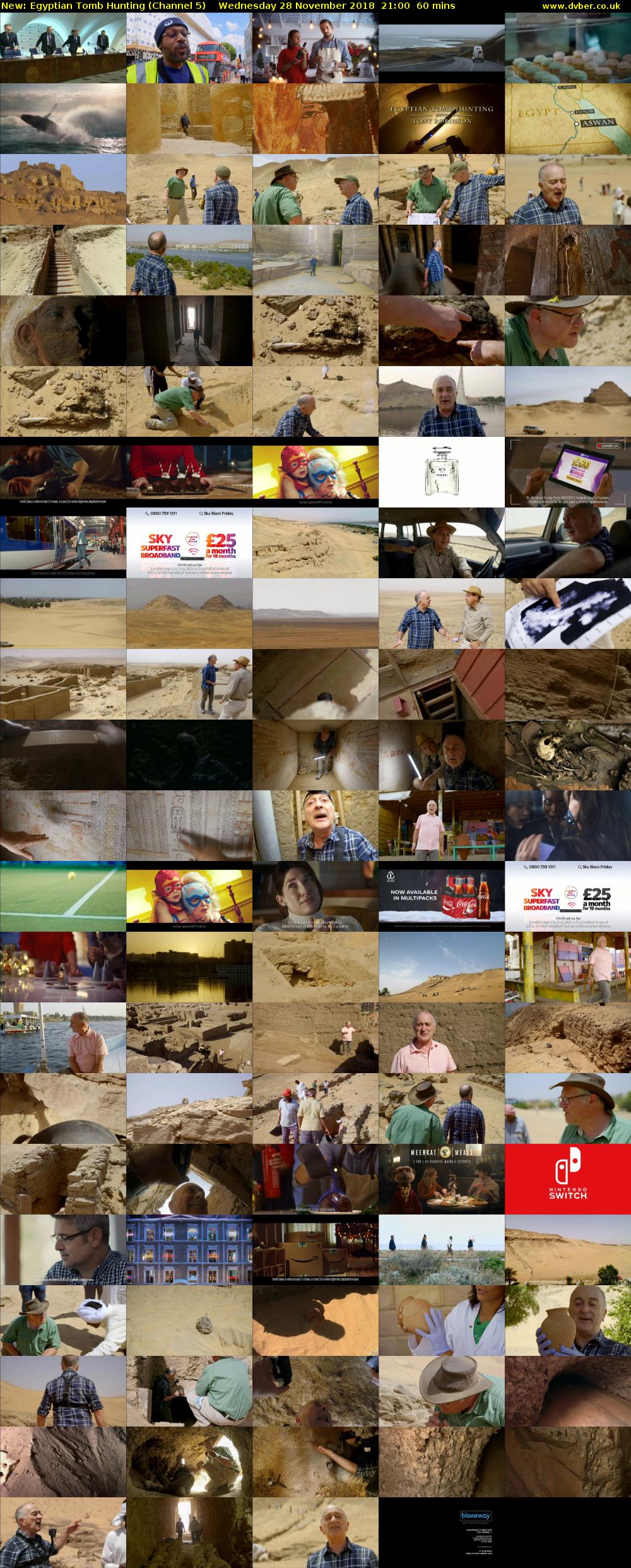 Egyptian Tomb Hunting (Channel 5) Wednesday 28 November 2018 21:00 - 22:00