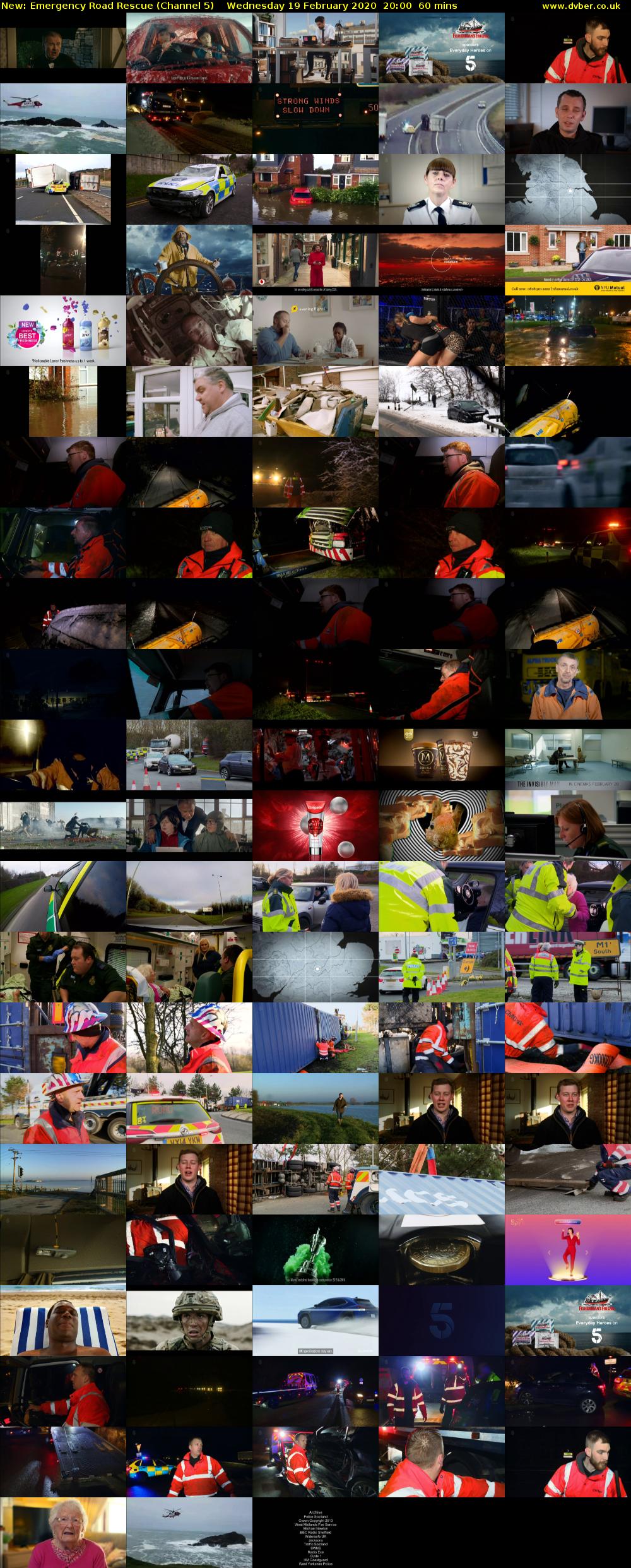 Emergency Road Rescue (Channel 5) Wednesday 19 February 2020 20:00 - 21:00