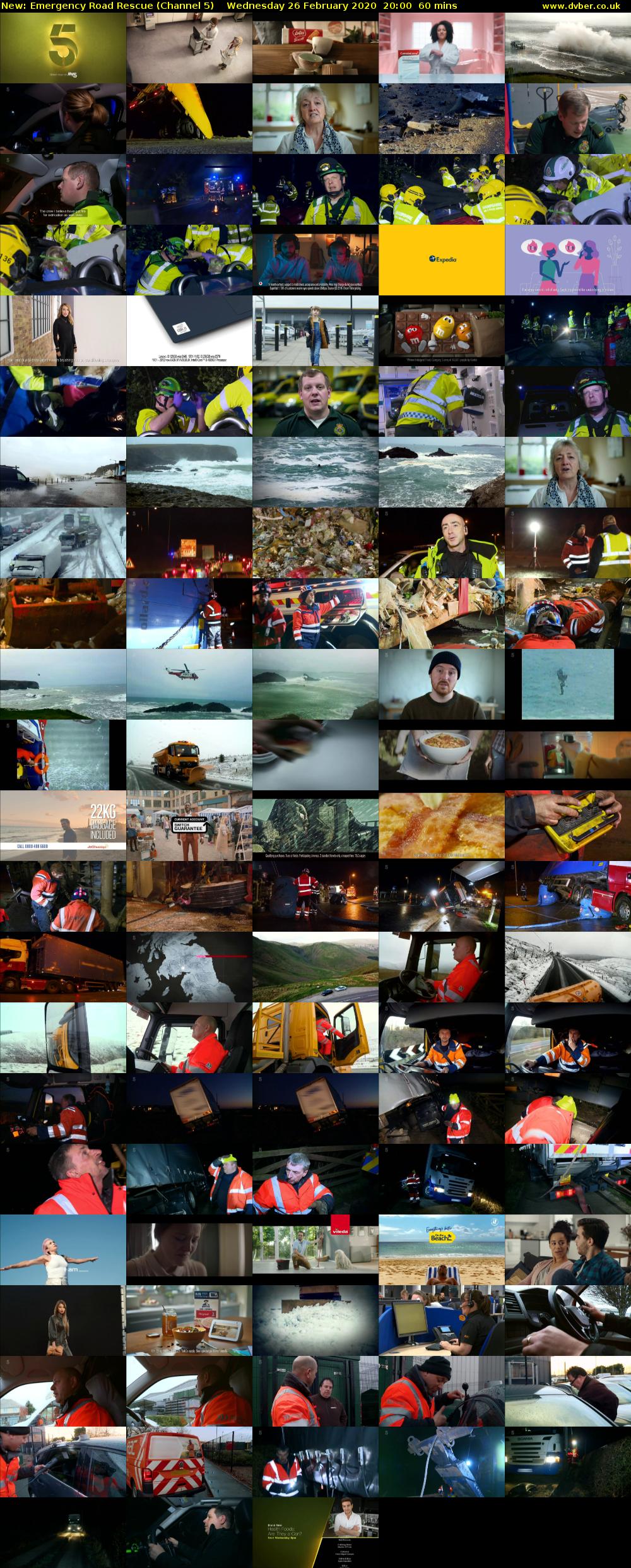 Emergency Road Rescue (Channel 5) Wednesday 26 February 2020 20:00 - 21:00