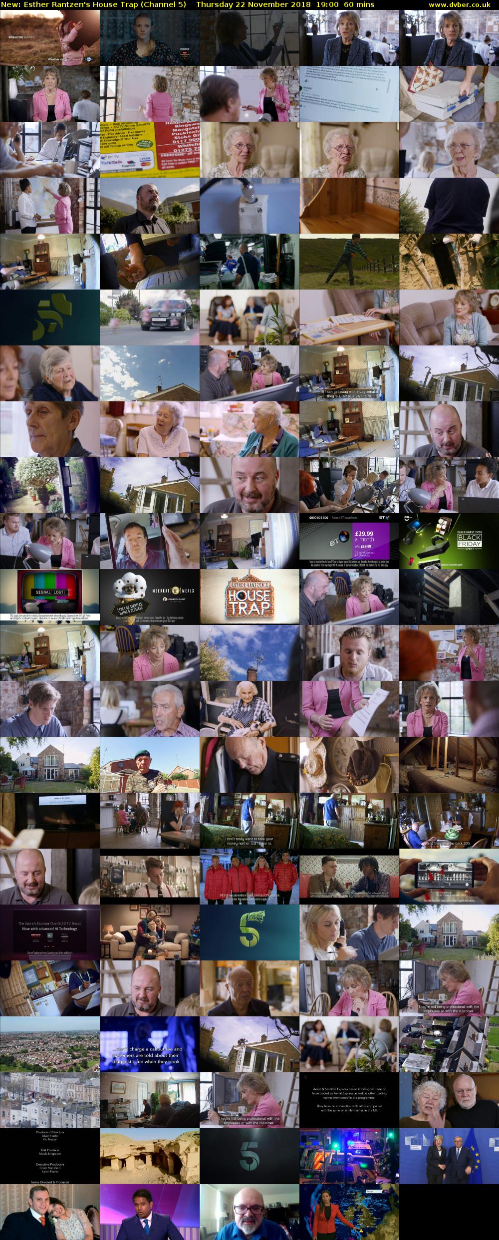 Esther Rantzen's House Trap (Channel 5) Thursday 22 November 2018 19:00 - 20:00
