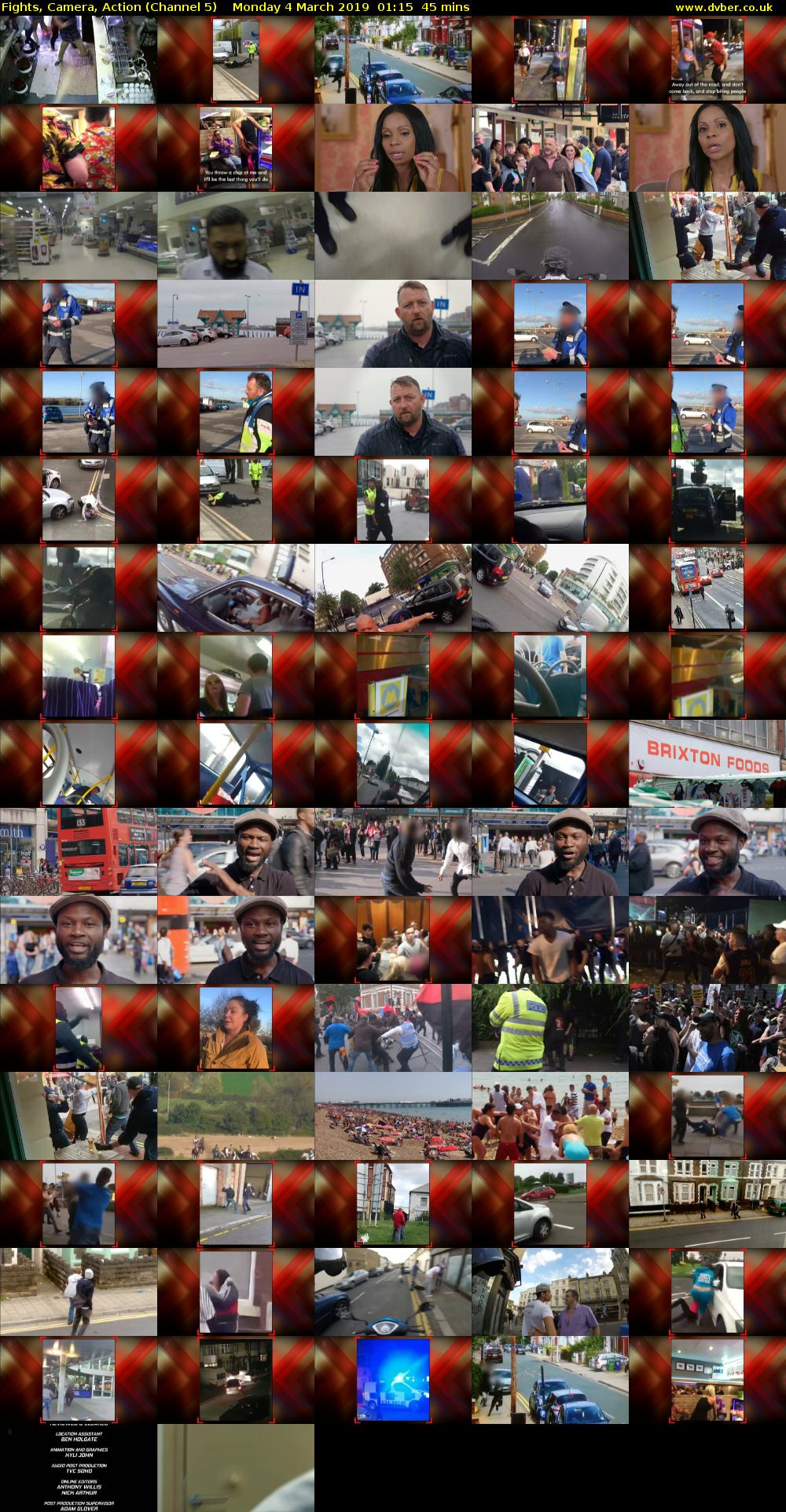 Fights, Camera, Action (Channel 5) Monday 4 March 2019 01:15 - 02:00