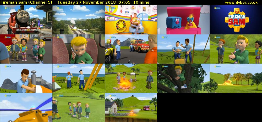 Fireman Sam (Channel 5) Tuesday 27 November 2018 07:05 - 07:15