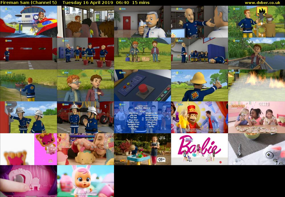 Fireman Sam (Channel 5) Tuesday 16 April 2019 06:40 - 06:55