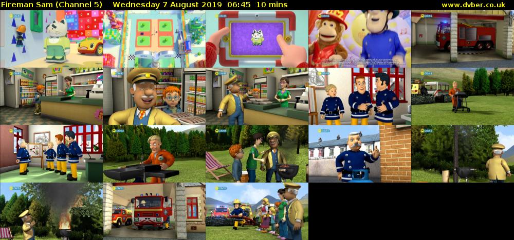 Fireman Sam (Channel 5) Wednesday 7 August 2019 06:45 - 06:55