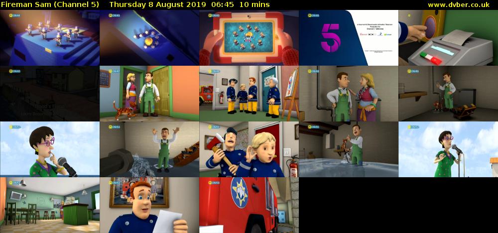 Fireman Sam (Channel 5) Thursday 8 August 2019 06:45 - 06:55