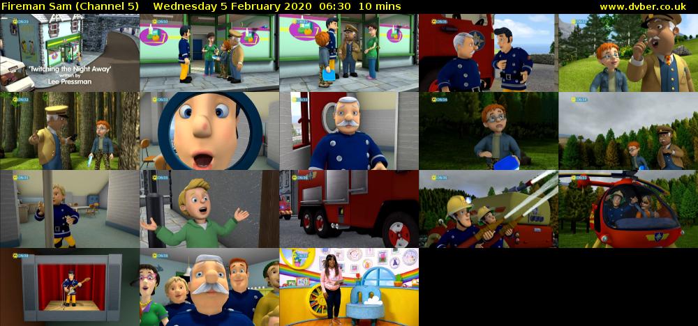 Fireman Sam (Channel 5) Wednesday 5 February 2020 06:30 - 06:40