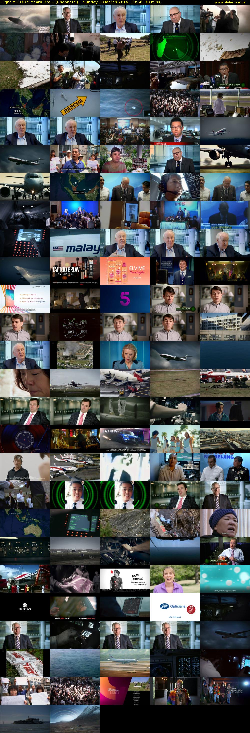 Flight MH370 5 Years On:... (Channel 5) Sunday 10 March 2019 18:50 - 20:00