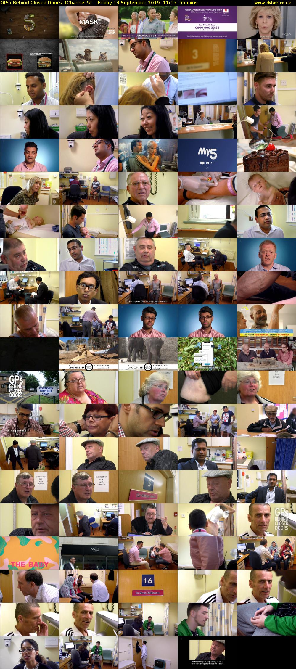 GPs: Behind Closed Doors  (Channel 5) Friday 13 September 2019 11:15 - 12:10