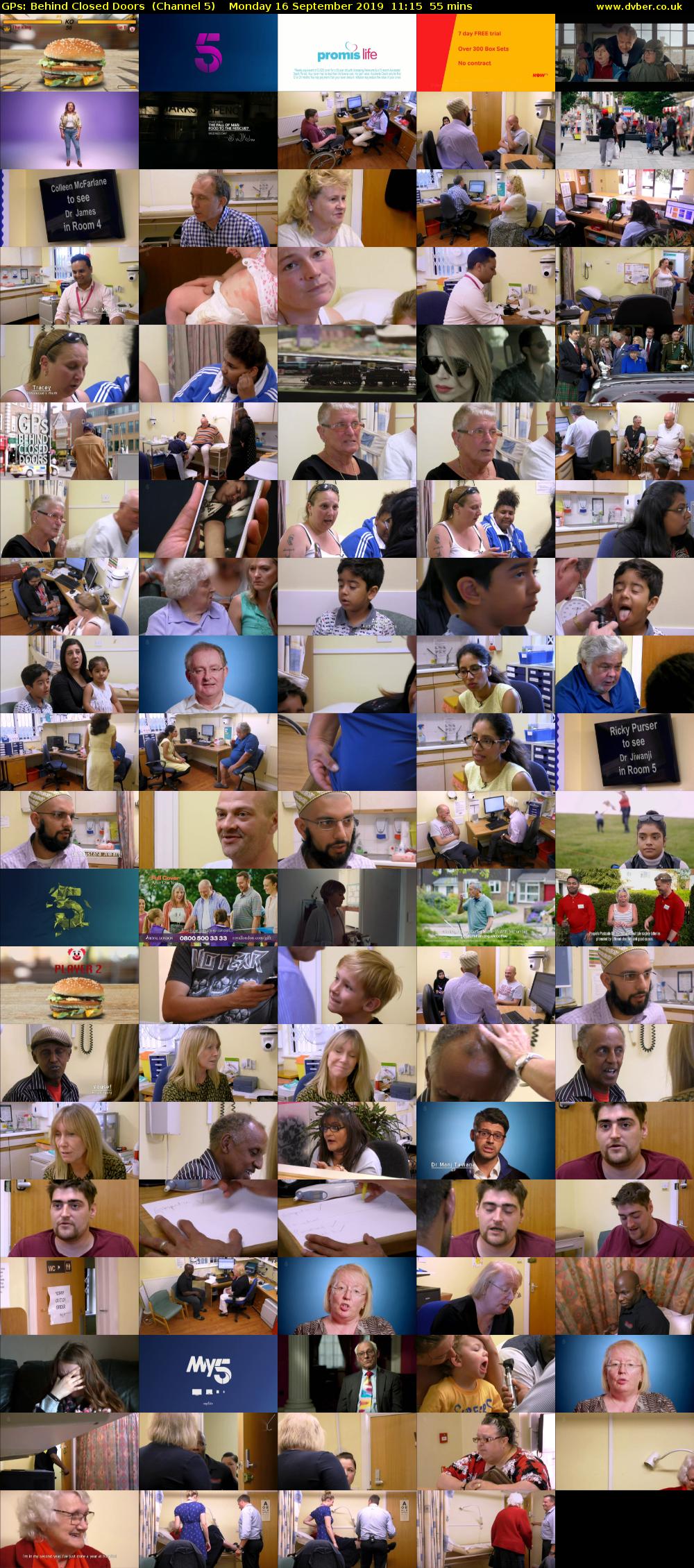 GPs: Behind Closed Doors  (Channel 5) Monday 16 September 2019 11:15 - 12:10