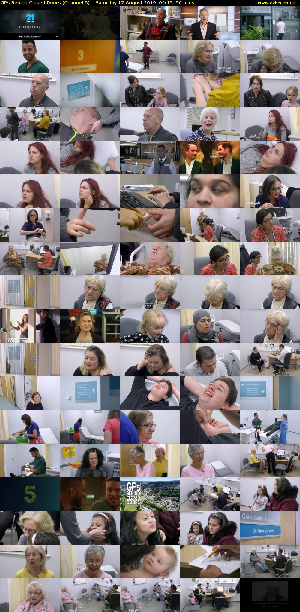 GPs Behind Closed Doors (Channel 5) Saturday 17 August 2019 04:15 - 05:05