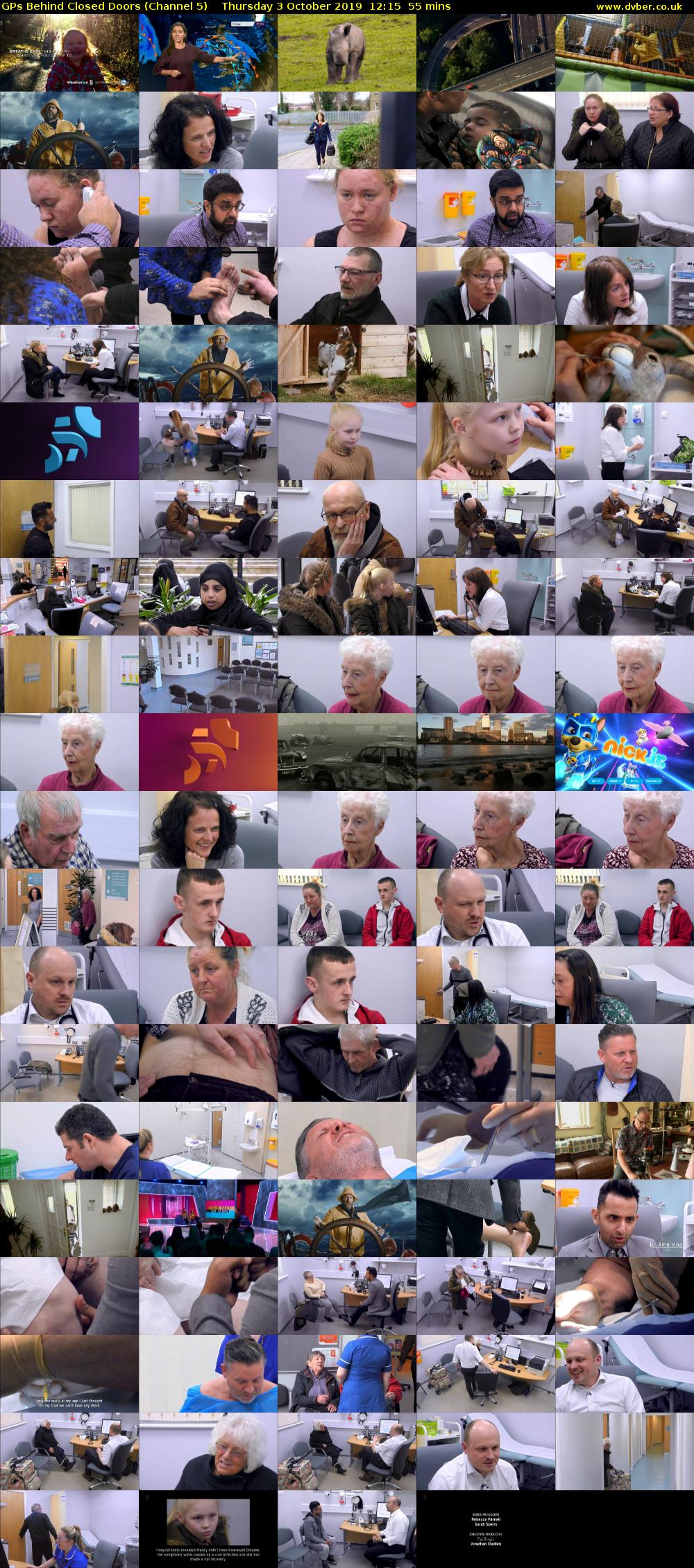 GPs Behind Closed Doors (Channel 5) Thursday 3 October 2019 12:15 - 13:10