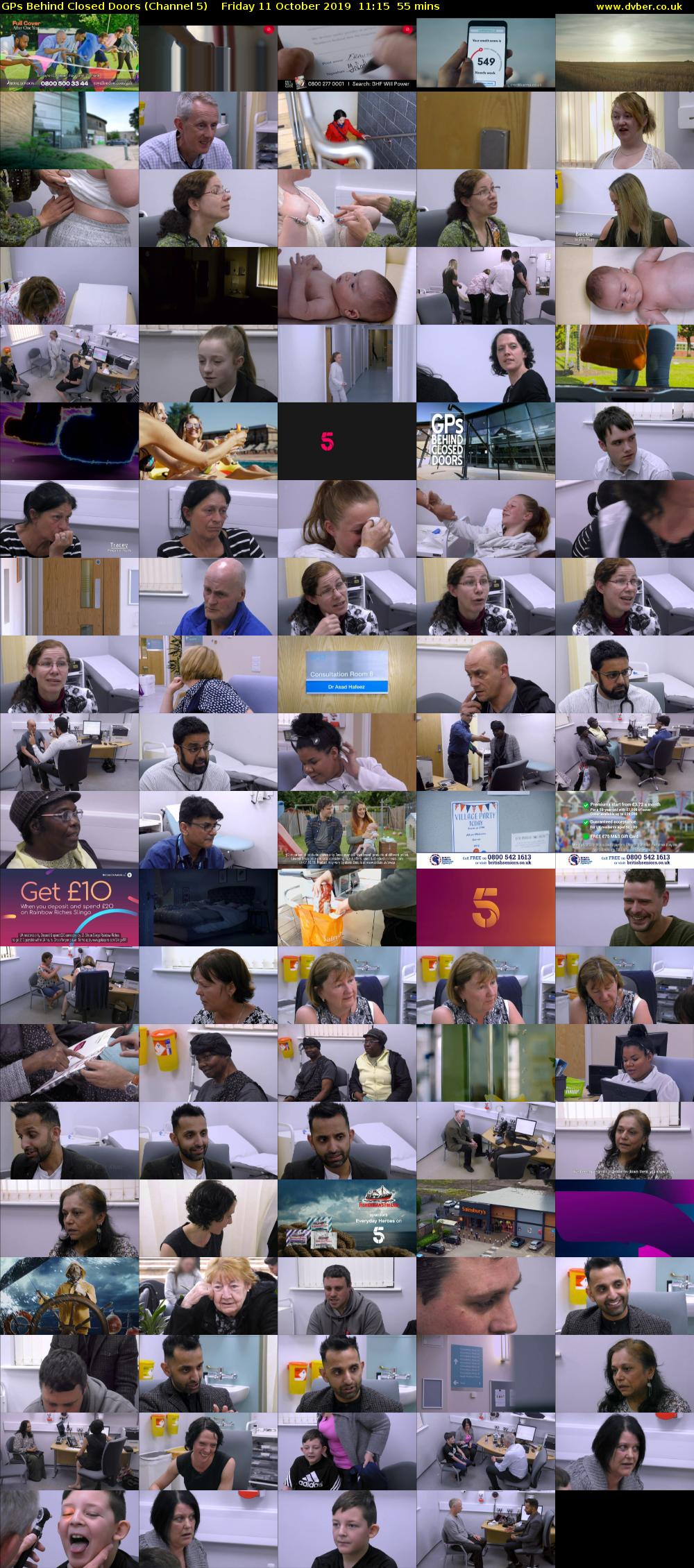 GPs Behind Closed Doors (Channel 5) Friday 11 October 2019 11:15 - 12:10