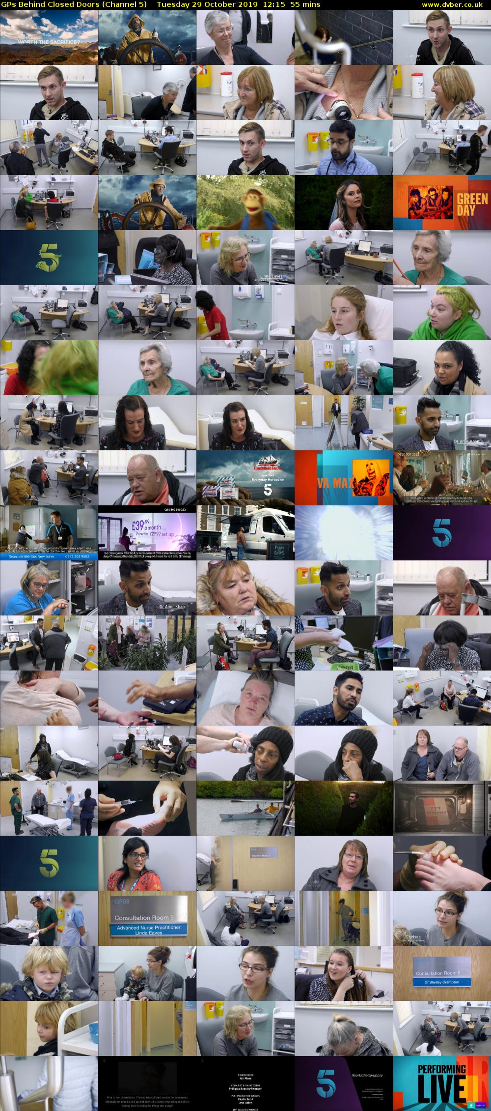 GPs Behind Closed Doors (Channel 5) Tuesday 29 October 2019 12:15 - 13:10