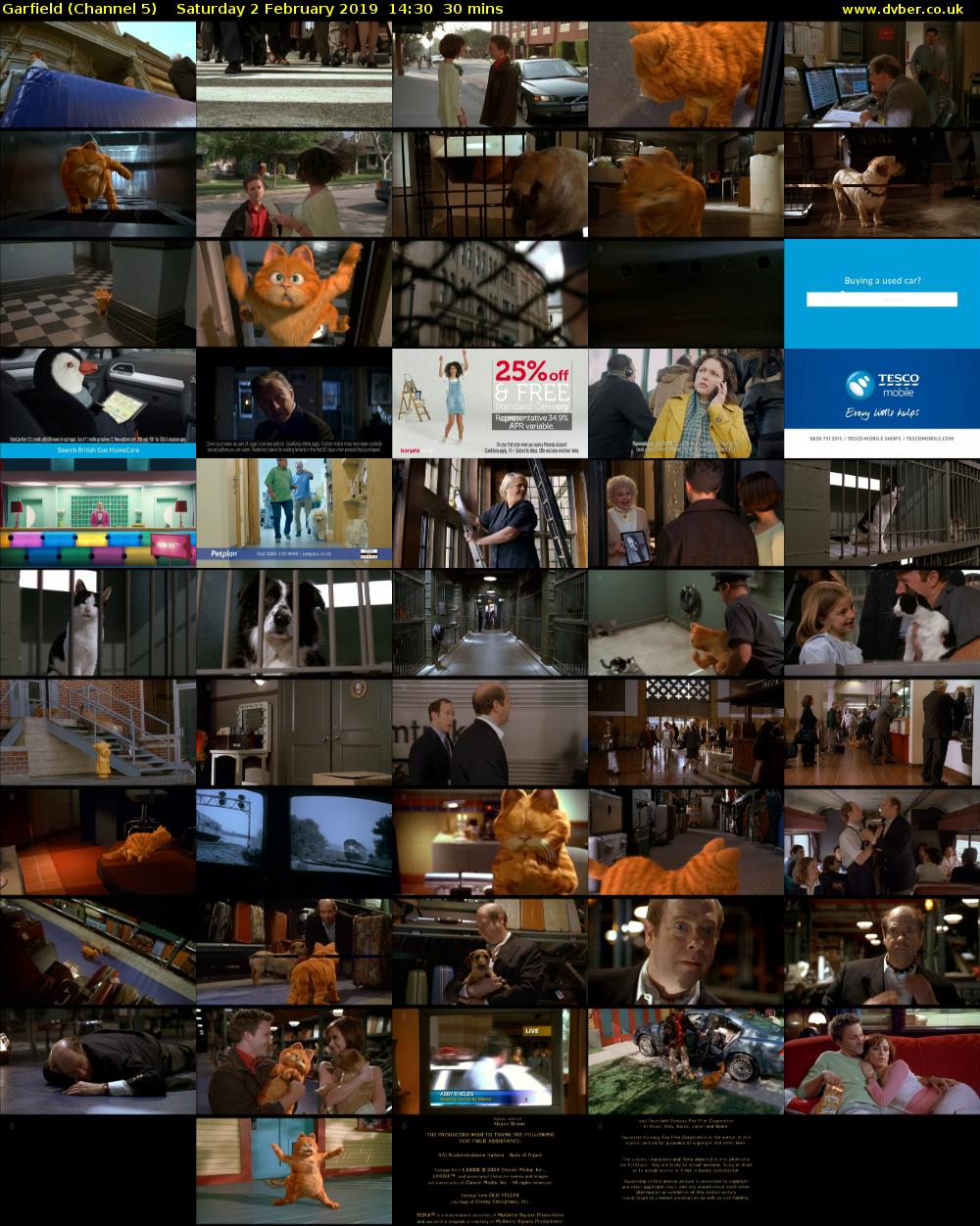 Garfield (Channel 5) Saturday 2 February 2019 14:30 - 15:00