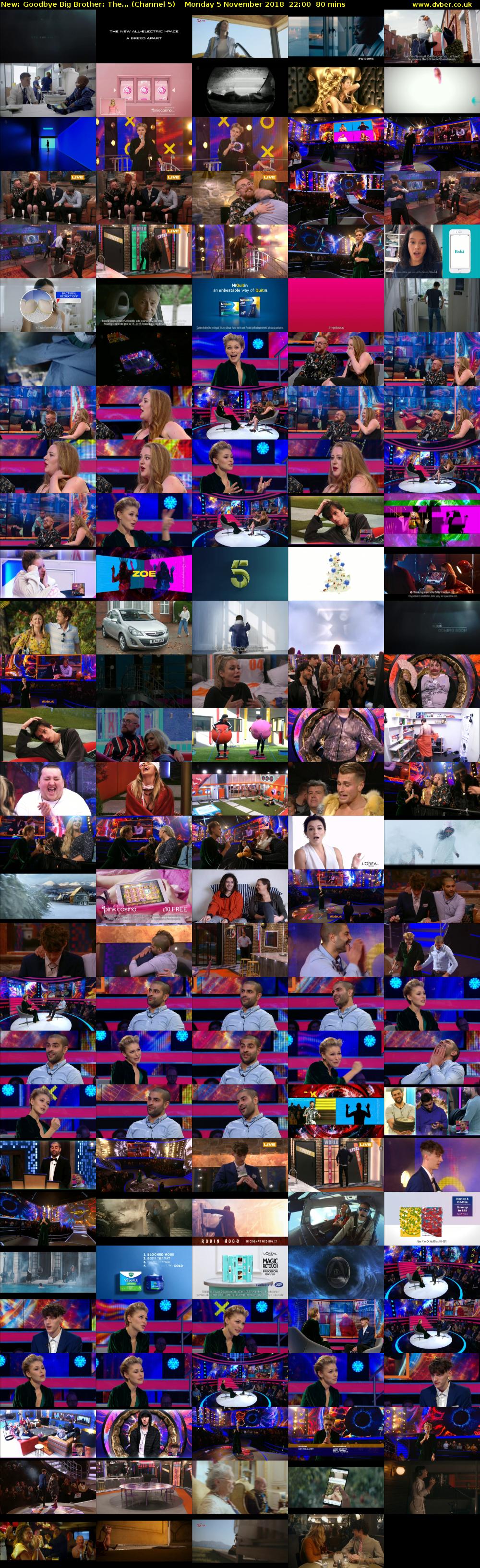 Goodbye Big Brother: The... (Channel 5) Monday 5 November 2018 22:00 - 23:20