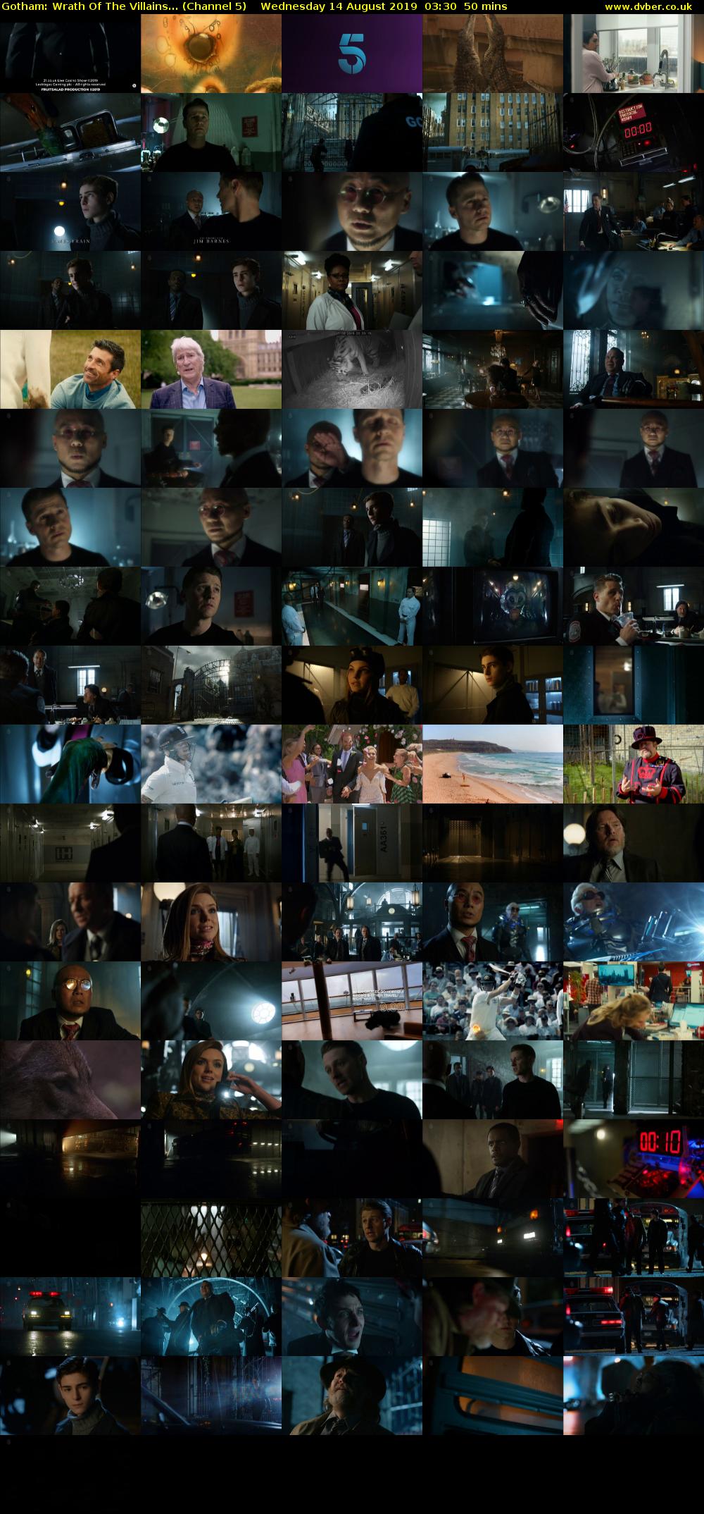 Gotham: Wrath Of The Villains... (Channel 5) Wednesday 14 August 2019 03:30 - 04:20