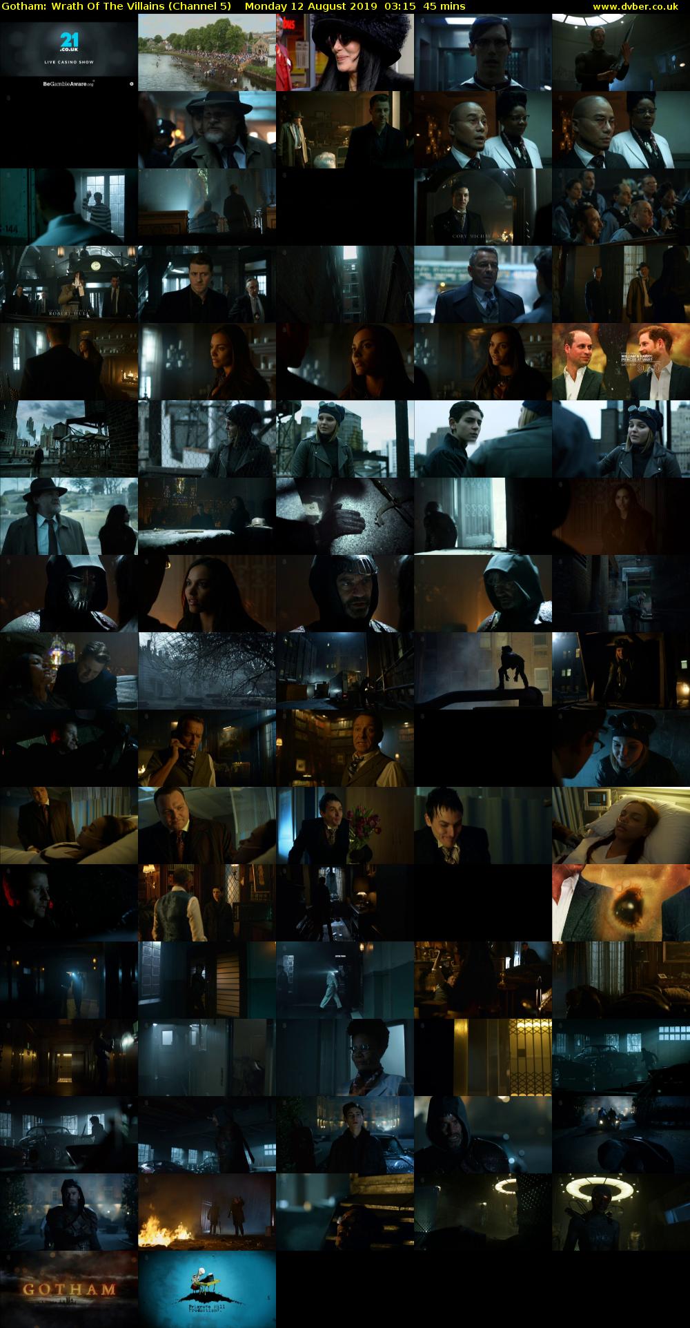 Gotham: Wrath Of The Villains (Channel 5) Monday 12 August 2019 03:15 - 04:00