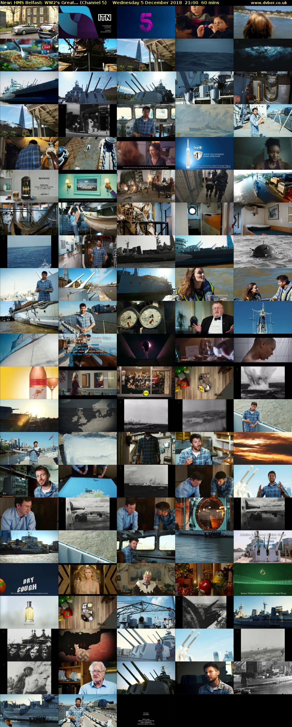 HMS Belfast: WW2's Great... (Channel 5) Wednesday 5 December 2018 21:00 - 22:00
