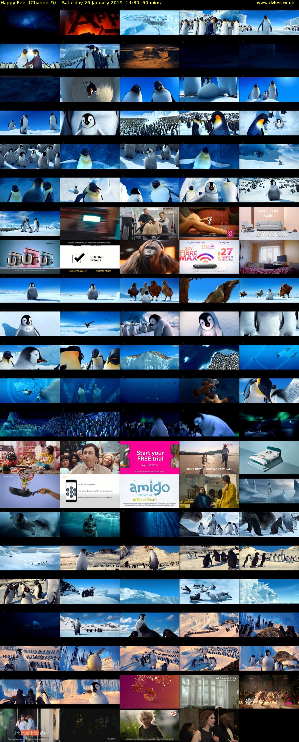 Happy Feet (Channel 5) Saturday 26 January 2019 14:30 - 15:30