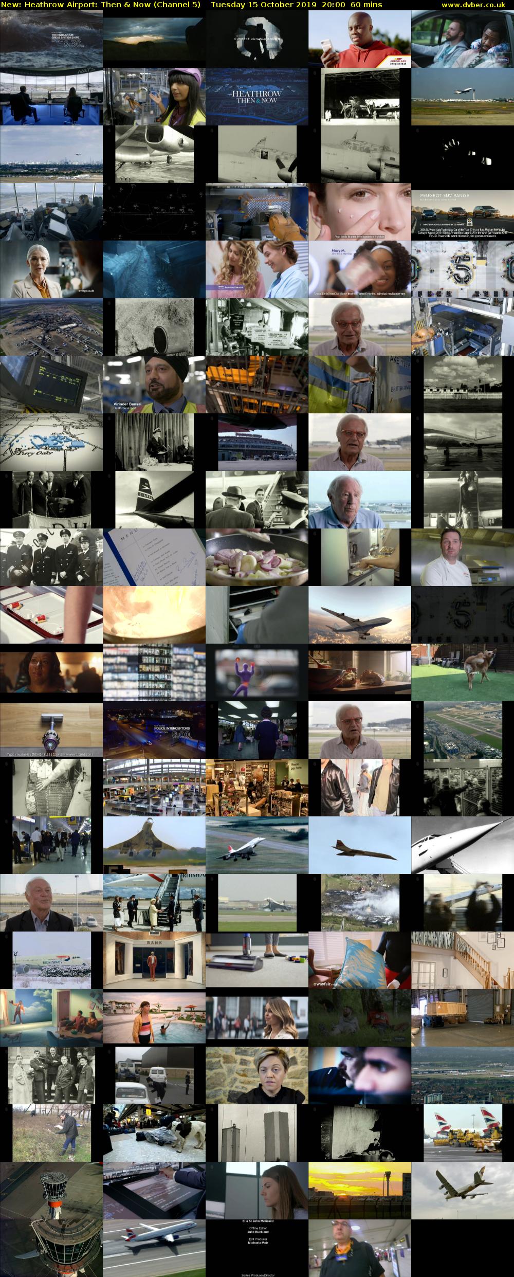 Heathrow Airport: Then & Now (Channel 5) Tuesday 15 October 2019 20:00 - 21:00