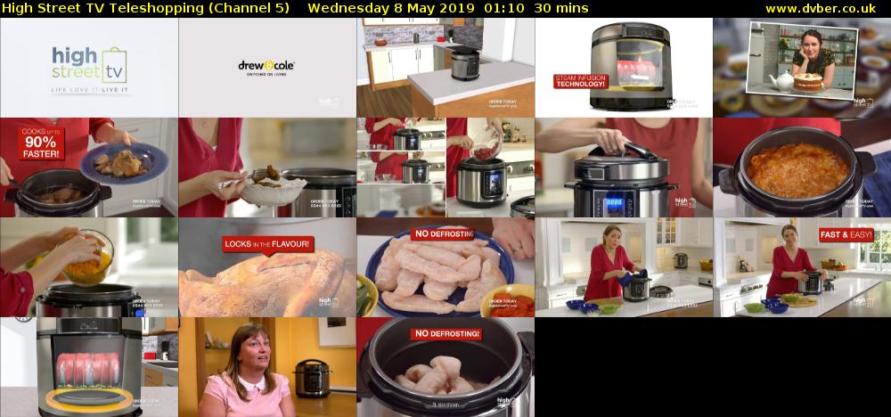 High Street TV Teleshopping (Channel 5) Wednesday 8 May 2019 01:10 - 01:40