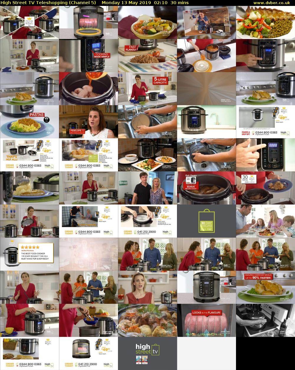 High Street TV Teleshopping (Channel 5) Monday 13 May 2019 02:10 - 02:40