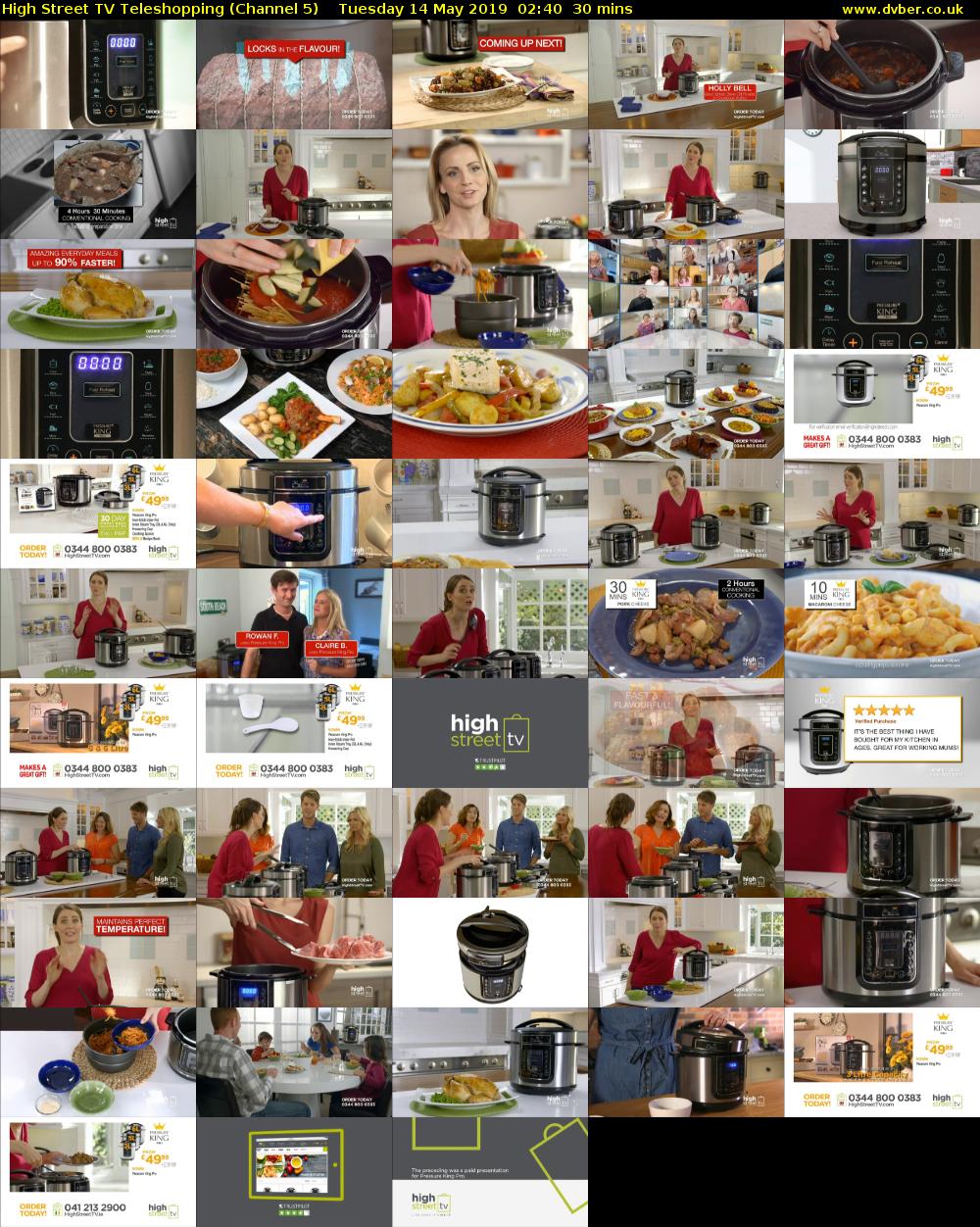 High Street TV Teleshopping (Channel 5) Tuesday 14 May 2019 02:40 - 03:10