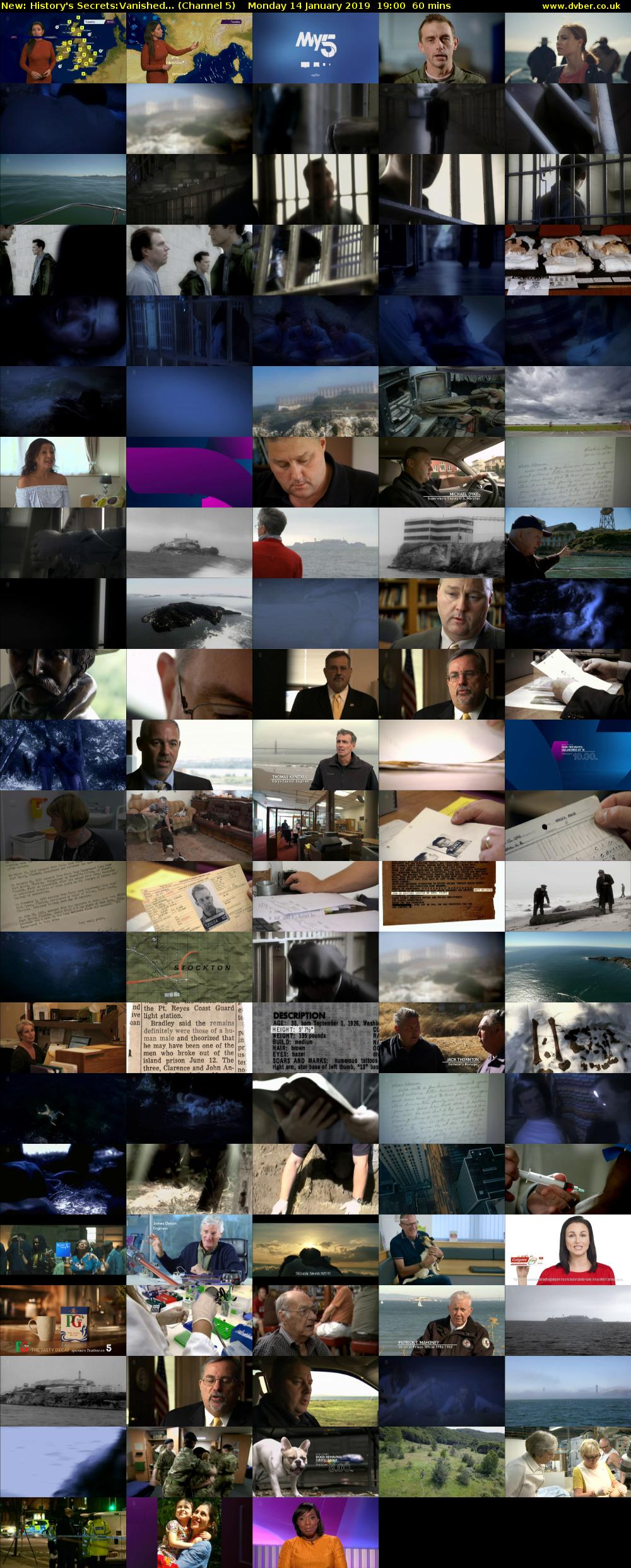 History's Secrets:Vanished... (Channel 5) Monday 14 January 2019 19:00 - 20:00