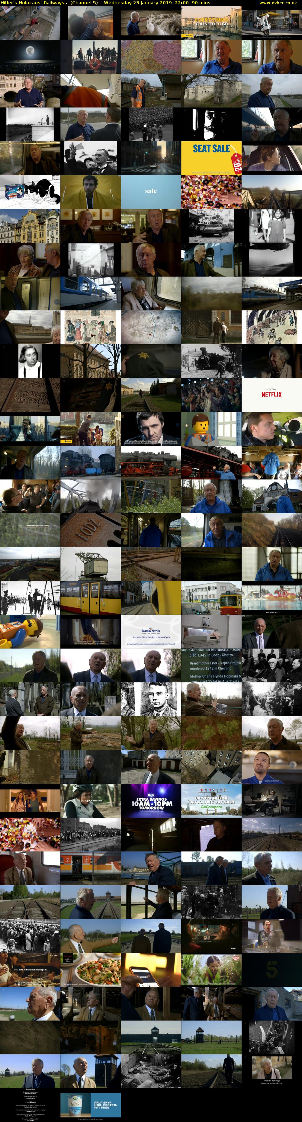 Hitler's Holocaust Railways... (Channel 5) Wednesday 23 January 2019 22:00 - 23:30